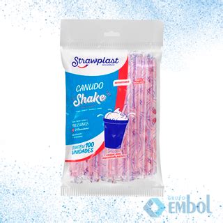 CANUDO STRAWPLAST MILK SHAKE SACHÊ 8MM X 21CM C 100 Embol