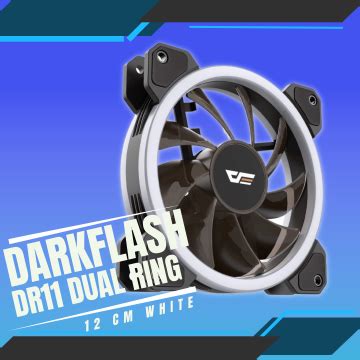 DARKFLASH DR11 DUAL RING LED SINGLE FAN WHITE Quadra Computer