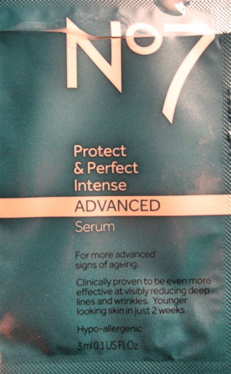 Sample of the No7 Protect and Perfect Intense Advanced Serum | Aging signs, Younger looking skin ...