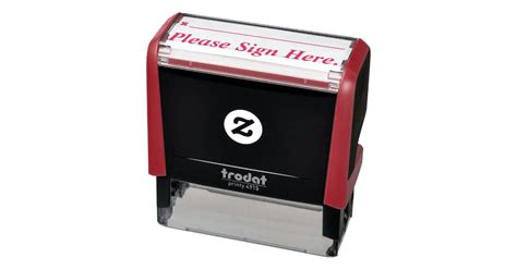 Basic "Please Sign Here." Rubber Stamp | Zazzle