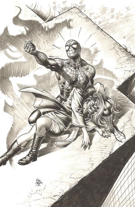 Spider Man Gwen Stacy By Mike Deodato Jr Comic Art Spiderman Art