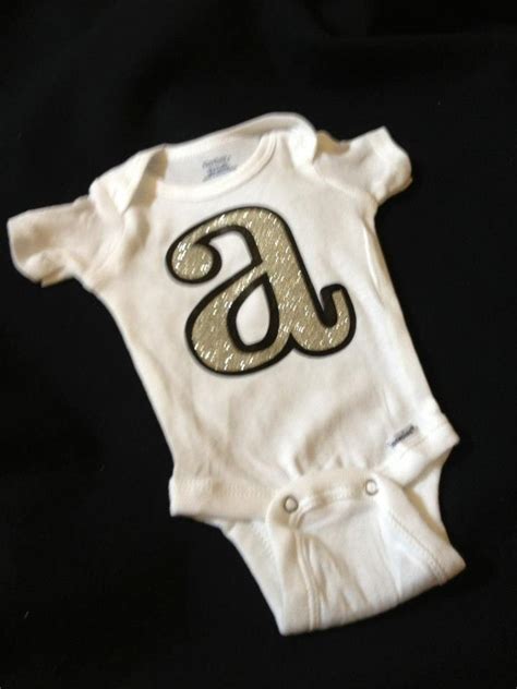 Personalized Baby Onesie Glitter Letter 1000 Via Etsy Personalized