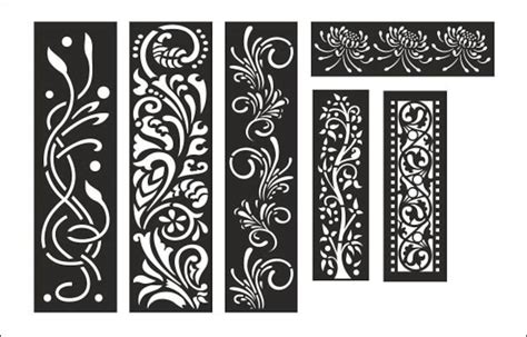 6 Decorative Panel Door Panels Stencil Privacy Screen Wall Etsy