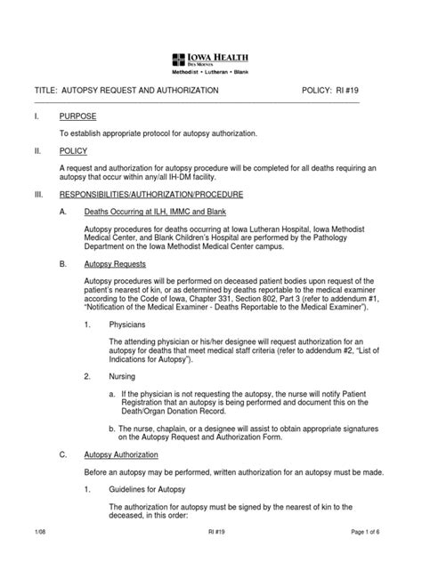 Blank Autopsy Form6 Autopsy Pathology