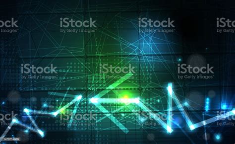 Abstract Tech Background Futuristic Technology Interface Vector Illustration With Many Geometric