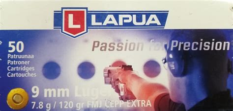 Lapua Mm Luger Fmj G Gr Goly S L Szer Proshooting Kft