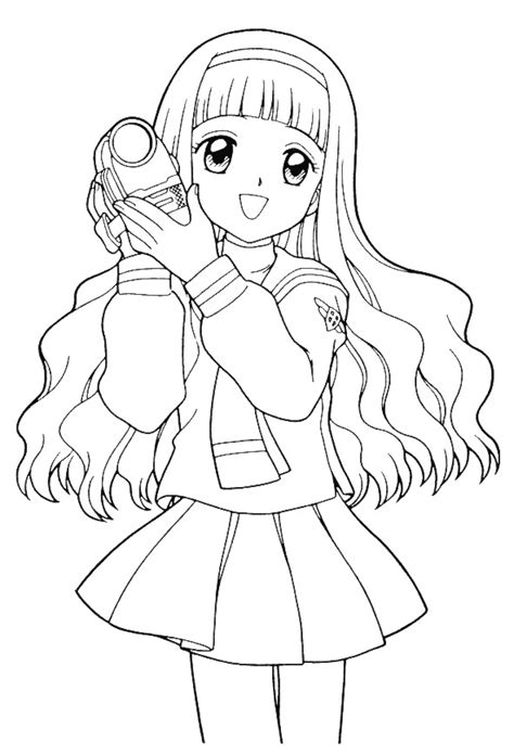 Anime Girl Coloring Pages To Download And Print For Free