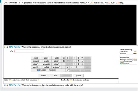 Solved Problem A Golfer Hits Two Consecutive Shots Chegg