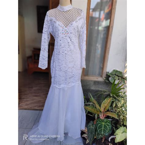 Jual Kebaya Akad Nikah Rok Duyung Kebaya Akad Murah Kebaya Putih