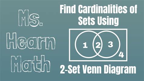 Find Cardinalities Of Sets Formed By Set Operations Using Set Venn