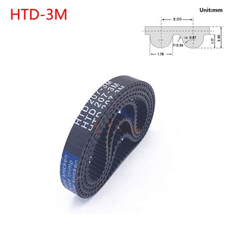 Htd 3m Timing Pulley Belts Pitch 3mm Close Loop Cnc Synchronous Belt Width 10mm Ebay