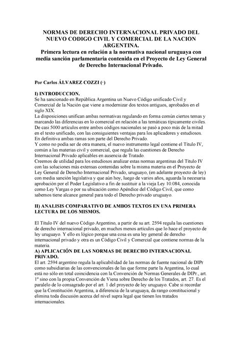 Doctrina 291 NORMAS DE DERECHO INTERNACIONAL PRIVADO DEL NUEVO CODIGO