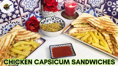 Chicken Capsicum Sandwiches Chicken Sandwich With Mayonnaise Youtube