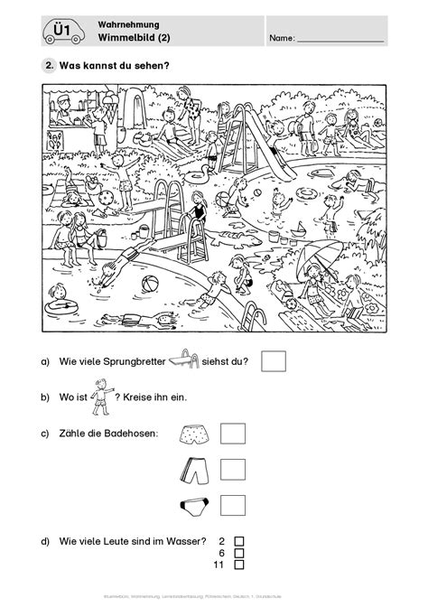 Grundschule Unterrichtsmaterial Deutsch Lernstand Messen Und Beurteilen Wahrnehmung