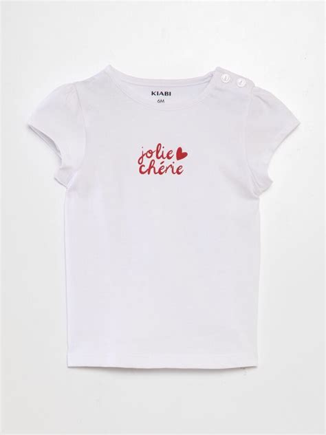 Camiseta Con Mensaje Estampado BLANCO Kiabi 2 00