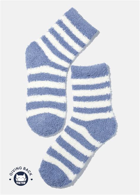 Miss A Stripe Fuzzy Socks Shop Miss A