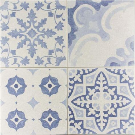 Skyros Delft Blue Pattern Porcelain Wall And Floor Tiles Patterned