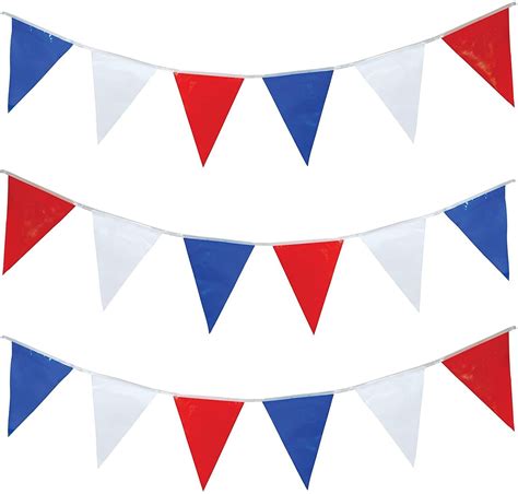 20m Red White And Blue Bunting Garland Union Jack Banner Party