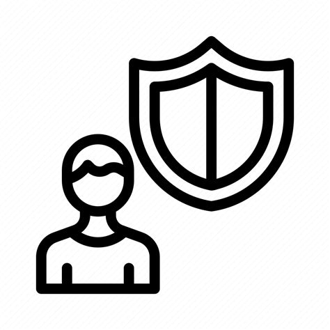 Nsurance Protection Security Shield Person Icon Download On Iconfinder