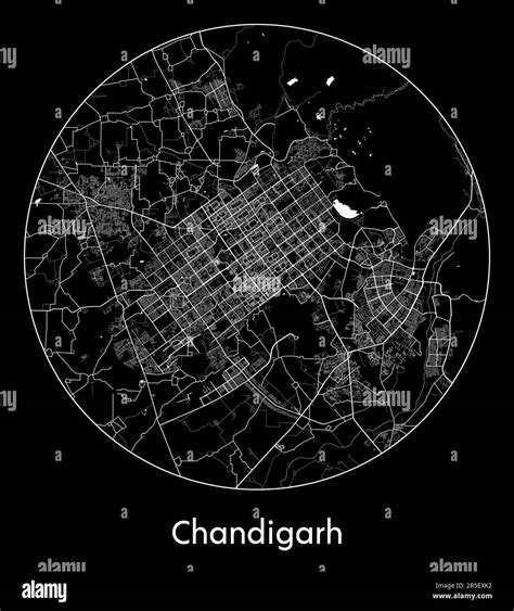 City Map Chandigarh India Asia Vector Illustration Stock Vector Image