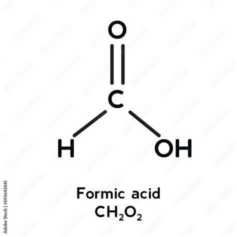 Formic Acid Molacular Structure Vector Stock Vector Adobe Stock