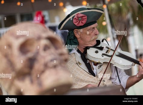 Tybee Island Georgia USA 09th Oct 2015 A Musician Dressed In