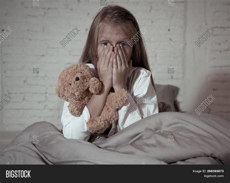 Scared Little Girl Image And Photo Free Trial Bigstock