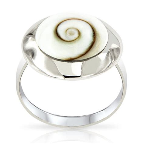 Bague Ronde Argent Et Oeil De Sainte Lucie Rs P