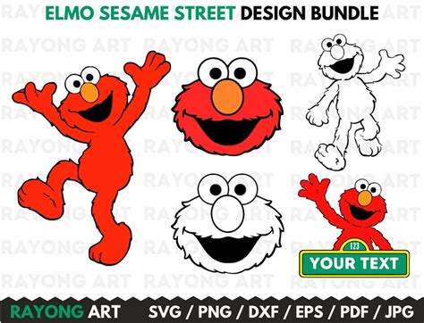 Elmo Svg Bundle Sesame Street Svg Sesame Street Clipart Elmo