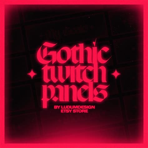 Twitch Panels Gothic Vampire X Twitch Panels Pack Gothic Etsy Canada