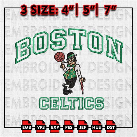 NBA Boston Celtics Embroidery Files NBA Teams NBA Celtics Inspire