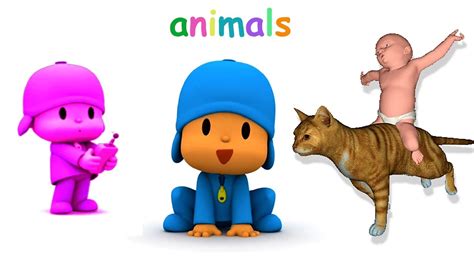 Pocoyo Animals Dot To Dot Pocoyo Animals Baby Animation Learn ...