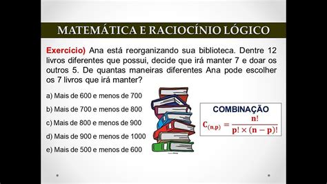 ANÁLISE COMBINATÓRIA COMBINAÇÃO 1 Exercício Resolvido YouTube