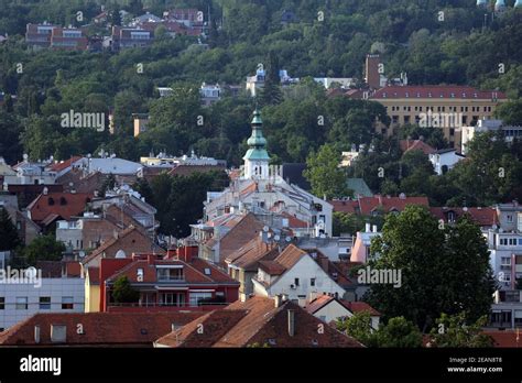 Aerial View Of The Rooftops Of Downtown Of Zagreb Croatia Stock Photo