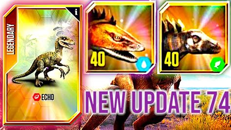 All New Dinosaurs Coming Soon Firstlook New Update 74 Jurassic World The Game Youtube