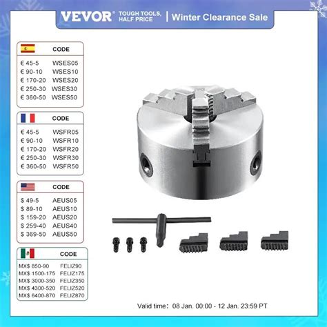 Vevor Mandrin De Tour M Choires Auto Centrage Mm Pour Meulage Per