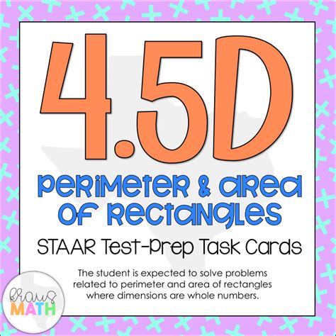 D Perimeter Area Staar Test Prep Task Cards Kraus Math