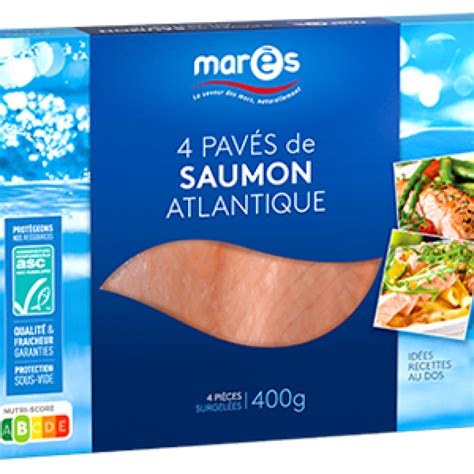 Pavés de saumon atlantique avec peau Marès