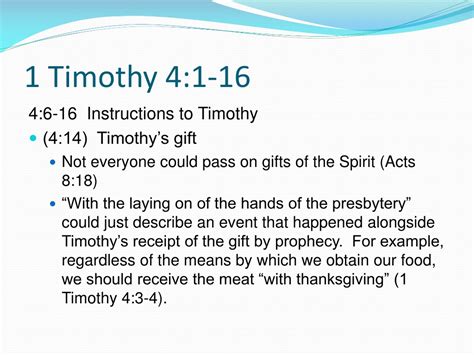 Ppt Godly Living Lessons From 1 Timothy 4 Powerpoint Presentation