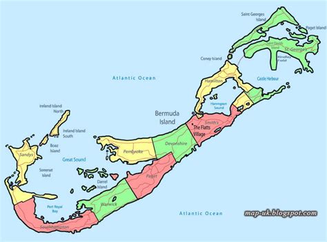 Map of UK: Bermuda Map Political Region and Information