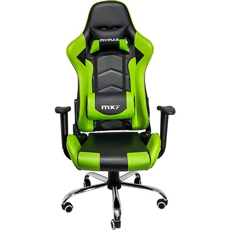 Cadeira Gamer MX7 Giratoria Preto E Verde Mymax Submarino