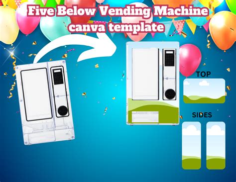 FIVE BELOW MINI VENDING MACHINE TEMPLATE(CANVA) – sky is the limit