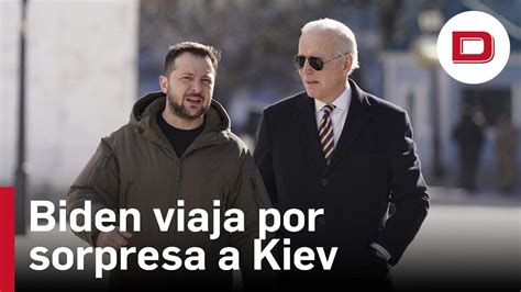 El Presidente Biden Viaja Por Sorpresa A Kiev Para Mostrar Un Apoyo Sin