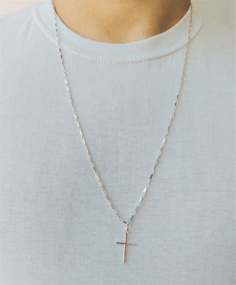 Cord O Corrente Masculina Cadeado Pingente Cruz Crucifixo De Prata