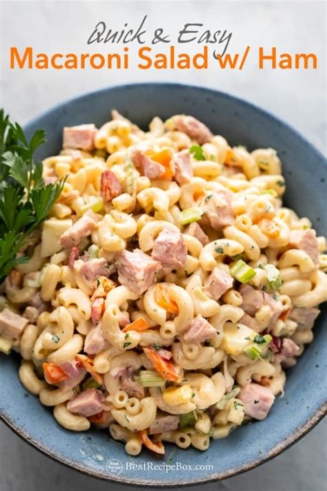 Easy Macaroni Salad Recipe W Ham Classic Easy Best Recipe Box