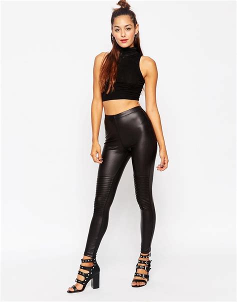 Asos New Look Leather Leggings For Womens