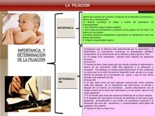 Analisis Tema 5 La Filiacion PPT