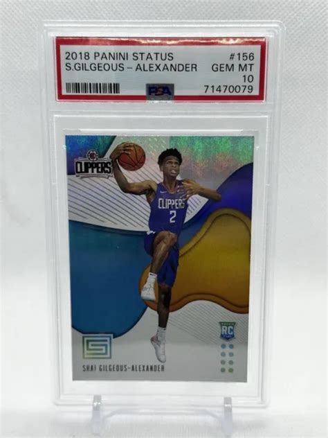 Panini Status Shai Gilgeous Alexander Psa Rookie Rc