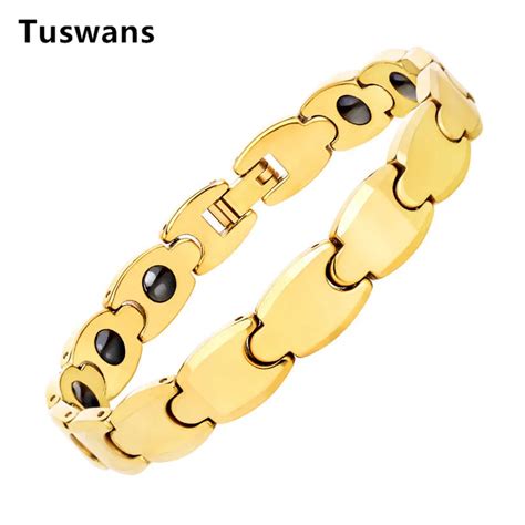 Pulseras de tungsteno para hombre y mujer brazaletes con imán de