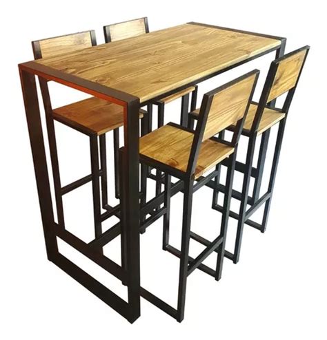 Mesa Comedor Barra Cubo X X Taburetes Modernos